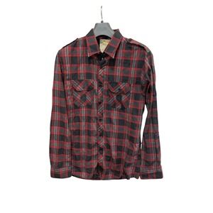 Soverign Code Plaid Button Up Shirt Long Sleeve Size Medium‎ Woven Pleasure